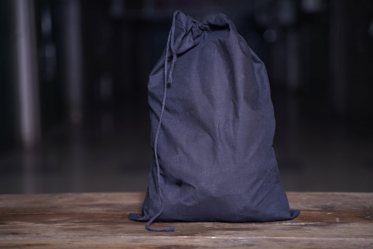 6x10 Inches Reusable Eco-Friendly Cotton Single Drawstring Bags Black Color