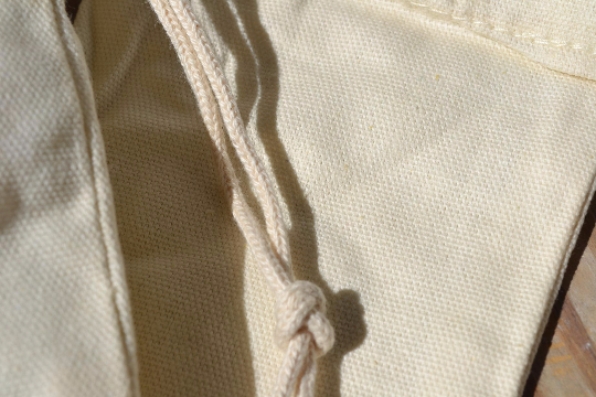 2x3 Inches Reusable Eco-Friendly Double Drawstring Cotton CANVAS Bags Natural Color
