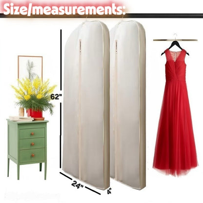 62" x 24" x 4" Premium garment bags: Protect your clothes in style.