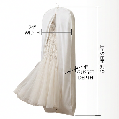 62" x 24" x 4" Premium garment bags: Protect your clothes in style.
